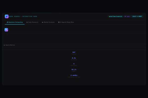 NEXUS SEARCH demo preview